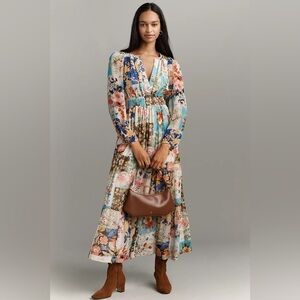 Anthropologie Floral Maxi Dress - Multicolor
